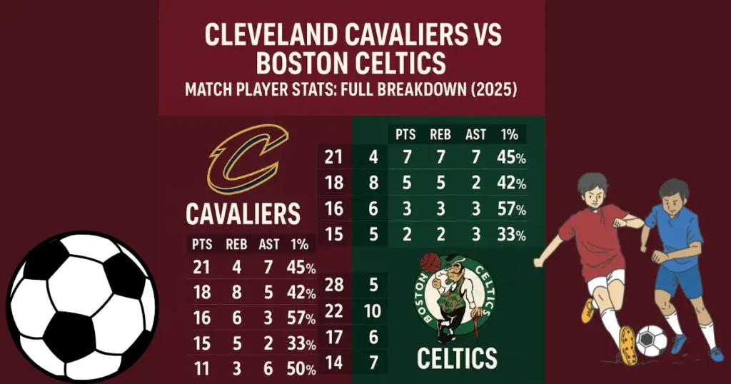 Cleveland Cavaliers vs Boston Celtics Match Player Stats